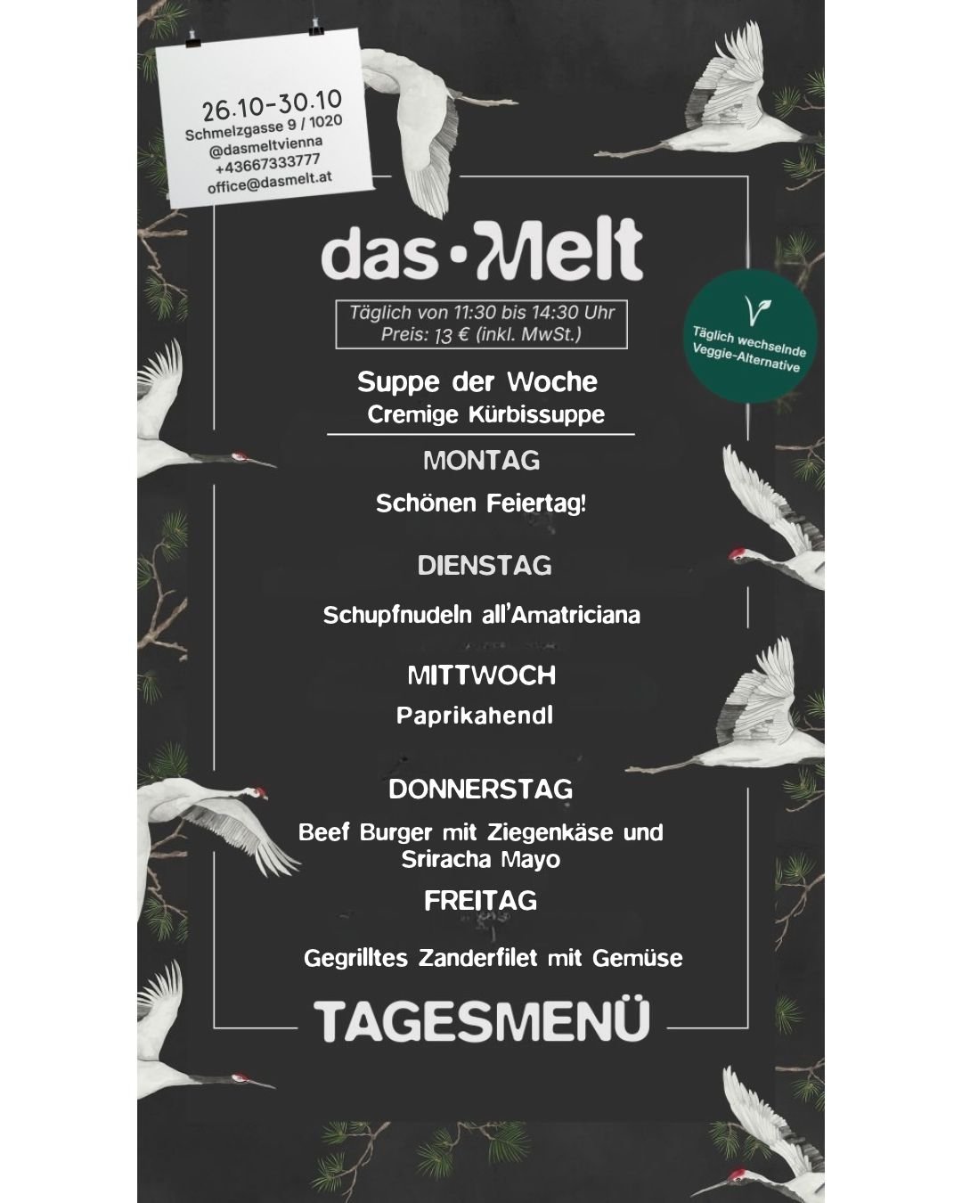 Das Melt Mittagsmenü